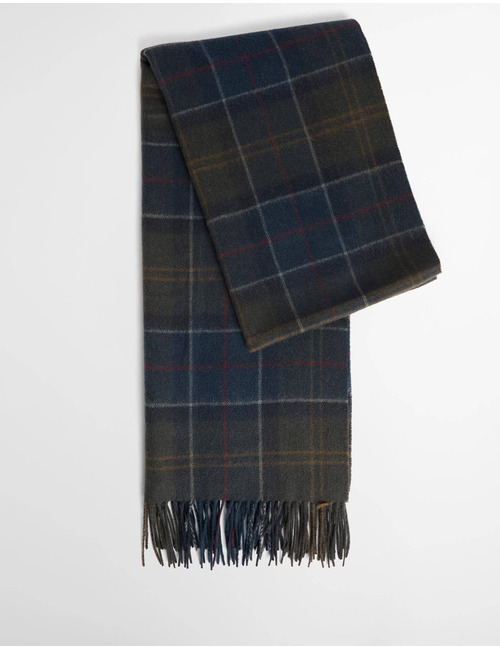 Braden Tartan Wool Scarf in lamswol shadow classic tartan