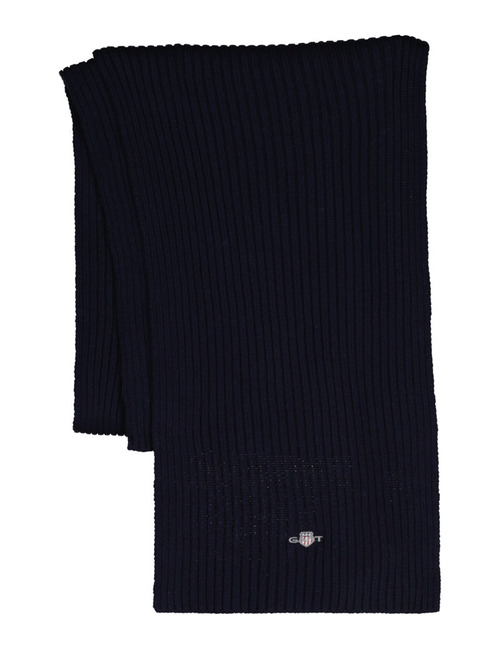 Cotton Blend Logo sjaal marineblauw