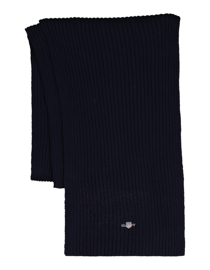 Cotton Blend Logo sjaal marineblauw