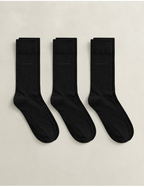 Soft Cotton sokken 3-pack van katoen zwart