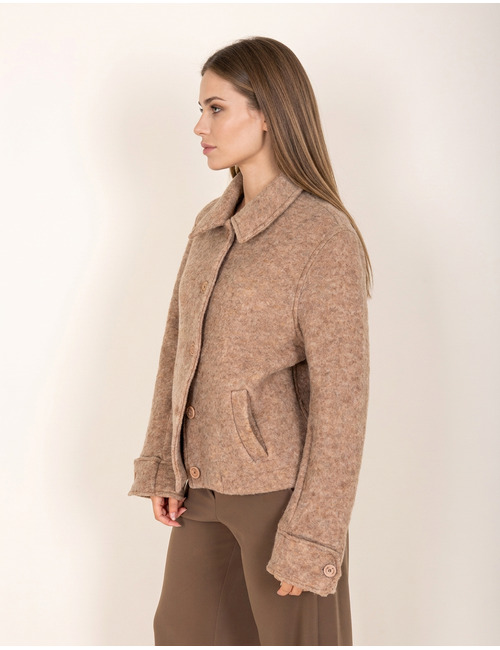 Due Amanti t-shirt korte mouw beige