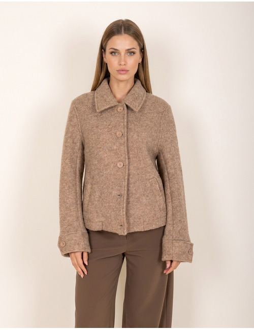 Due Amanti t-shirt korte mouw beige