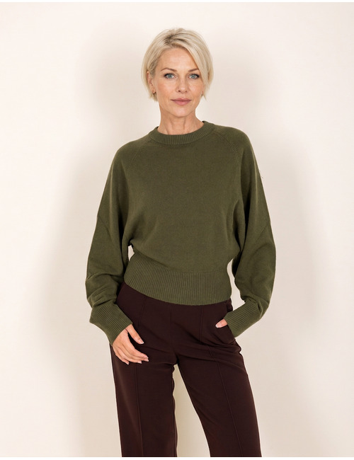 Riani pull met ronde hals kaki