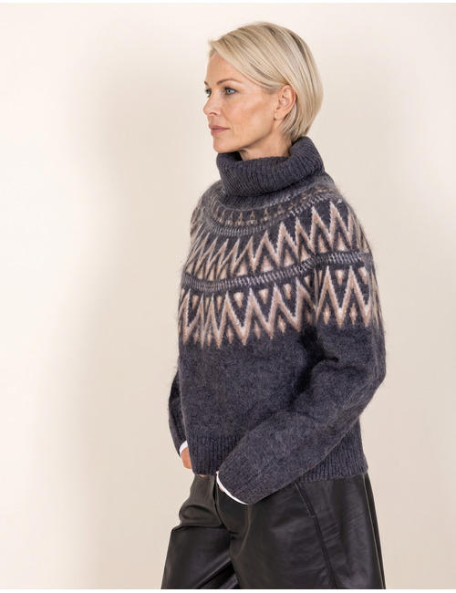 Riani pull rolkraag multicolor