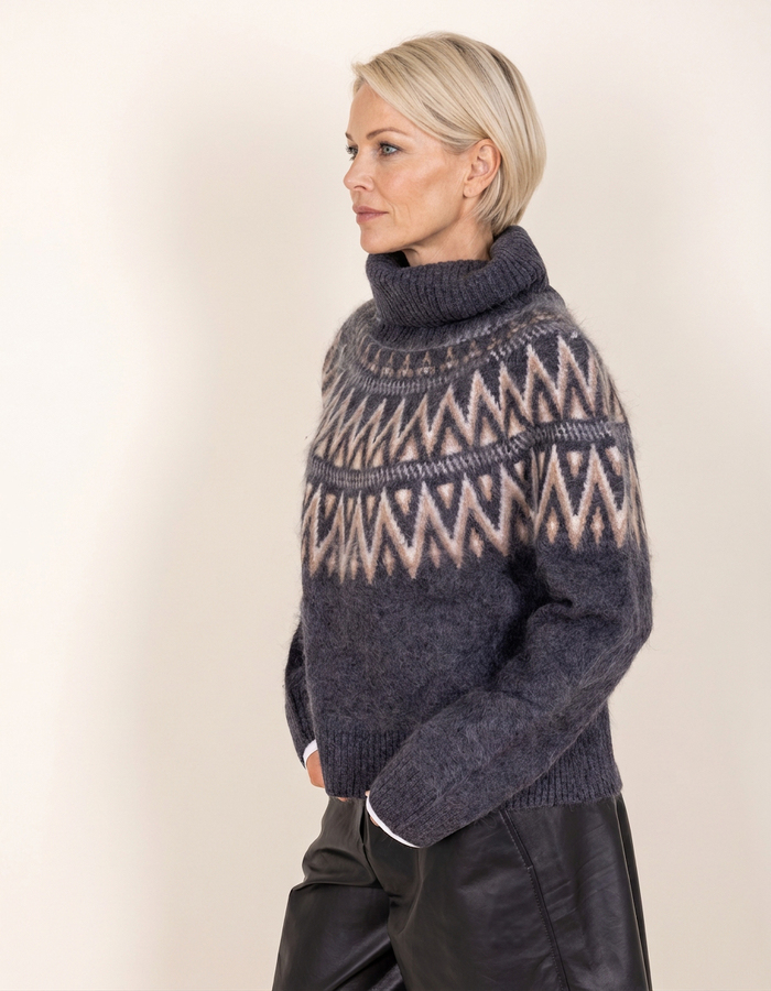 Riani pull rolkraag multicolor
