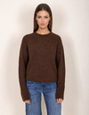Due Amanti lange mouw pull bruin