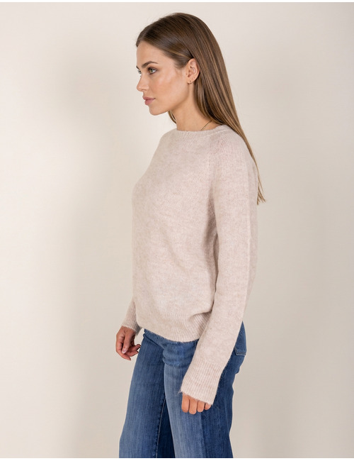 Due Amanti lange mouw pull ecru
