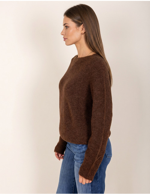 Due Amanti lange mouw pull bruin