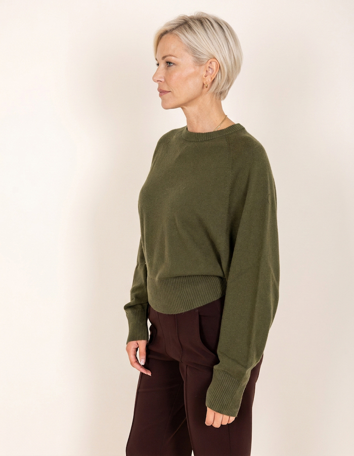 Riani pull met ronde hals kaki