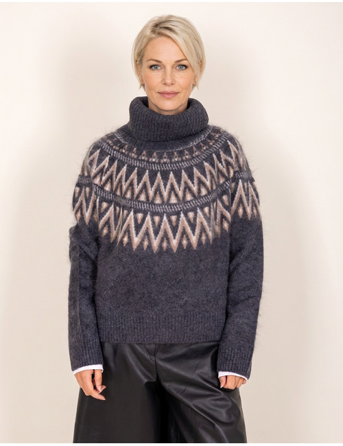 Riani pull rolkraag multicolor
