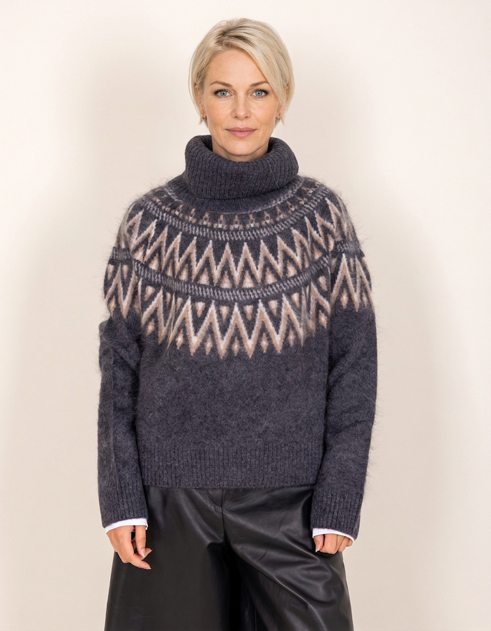Riani pull rolkraag multicolor