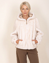 Faustine - veste réversible en fausse fourrure off-white