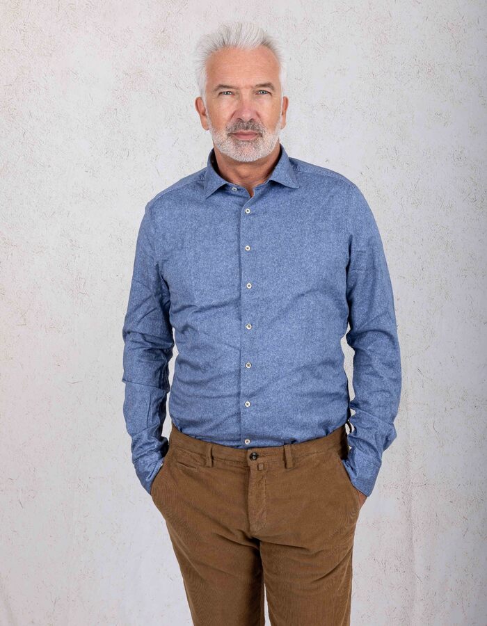 Stenströms slim fit hemd blauw
