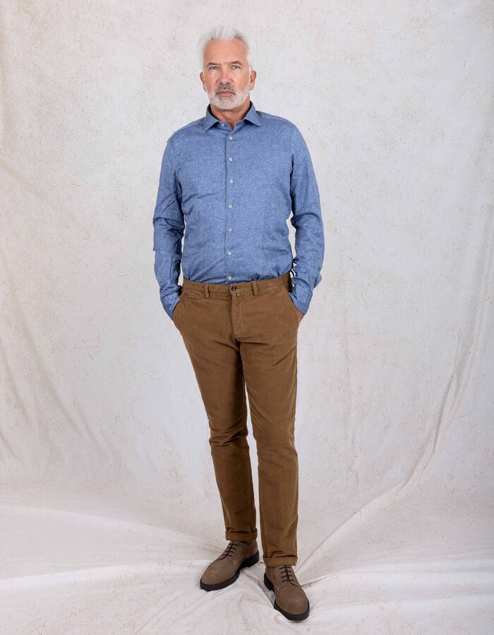 Stenströms slim fit hemd blauw