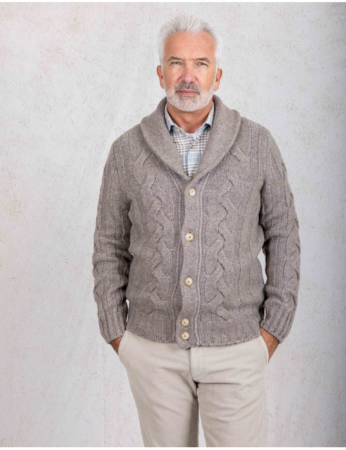 Gran Sasso lange mouw gilet ecru