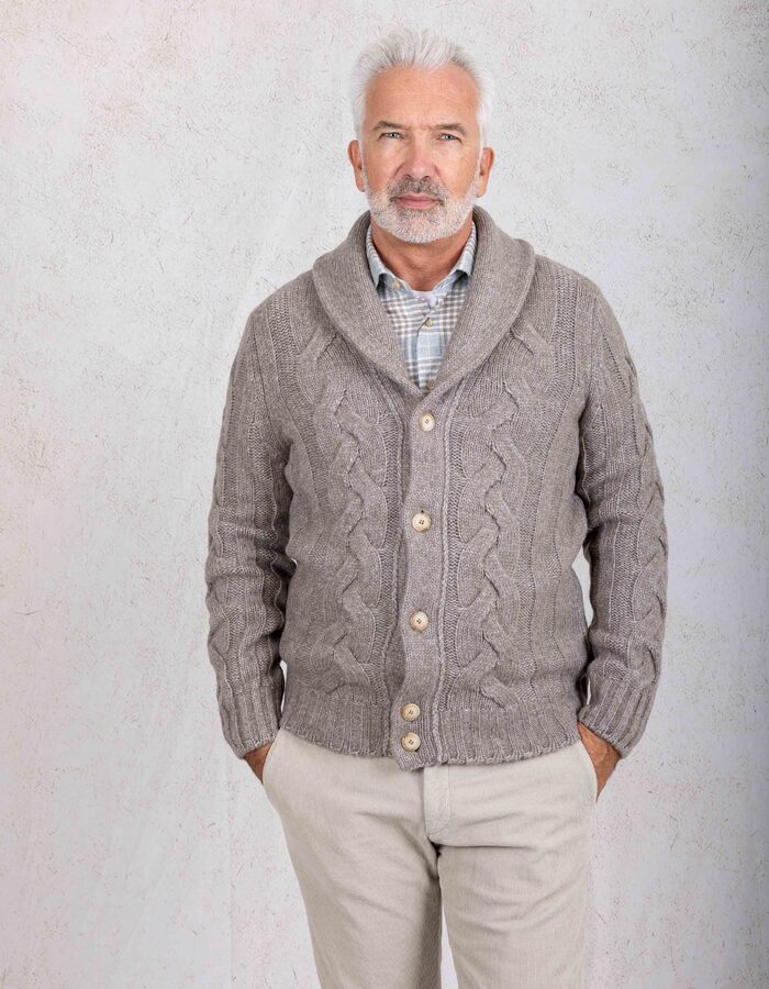 Gran Sasso lange mouw gilet ecru