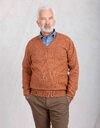 Gran Sasso pull met v-hals oranje