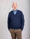 Gran Sasso pull met v-hals blauw