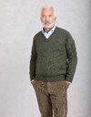 Gran Sasso pull met v-hals groen