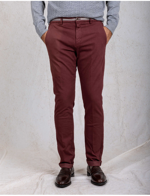 Mason's modern fit broek bordeaux