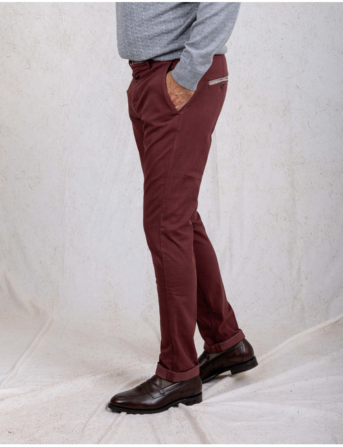Torino broek modern fit bordeaux