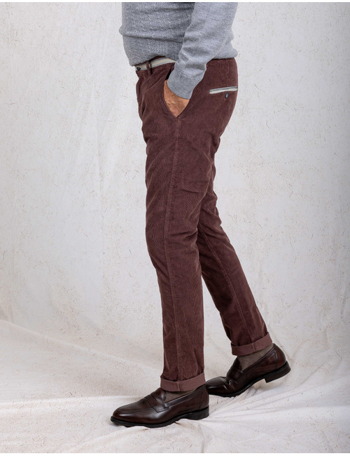 Mason's modern fit broek bordeaux