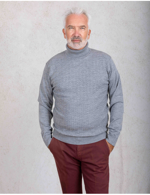 Gentiluomo pull rolkraag blauw