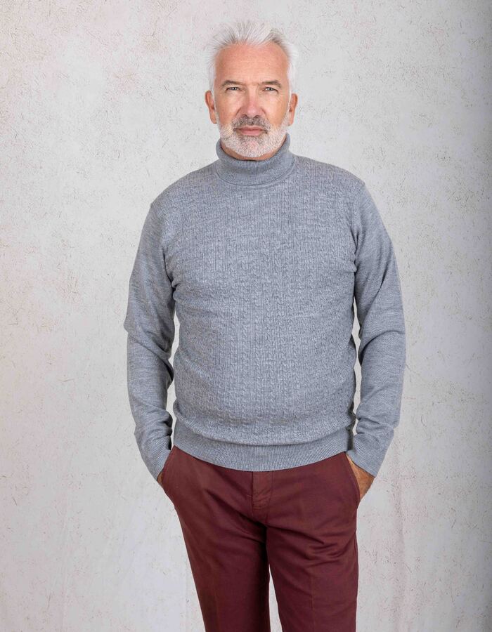 Gentiluomo pull rolkraag blauw