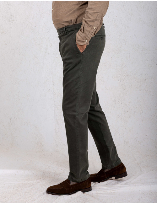 Naviglio broek regular fit donkergroen