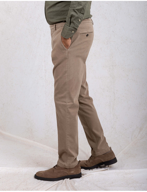Naviglio broek regular fit taupe
