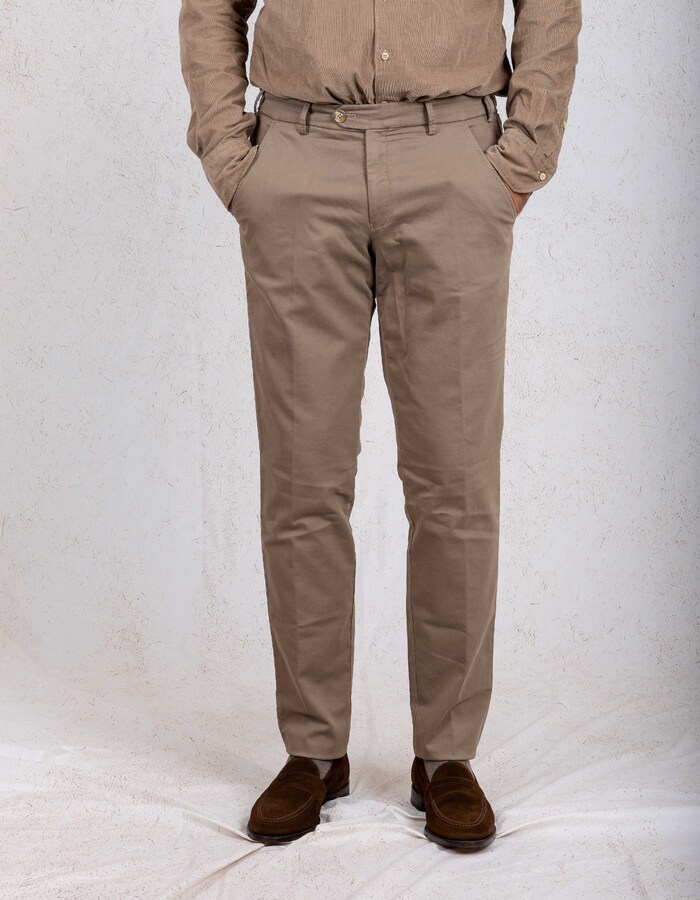 Hiltl modern fit broek beige
