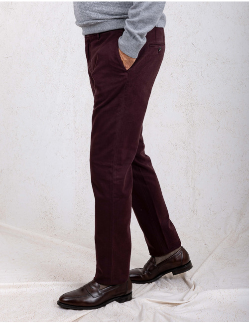Zilton slim fit broek bordeaux