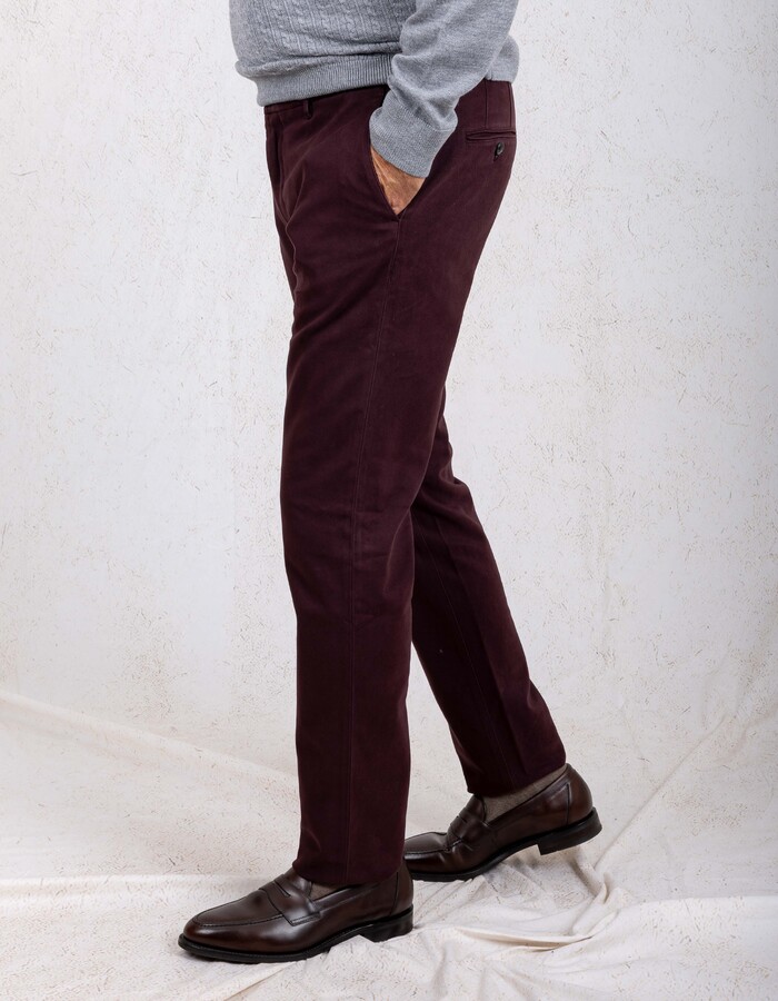 Zilton slim fit broek rood