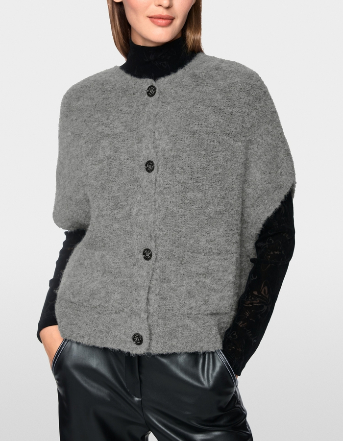 Marccain gilet zonder mouw grijs