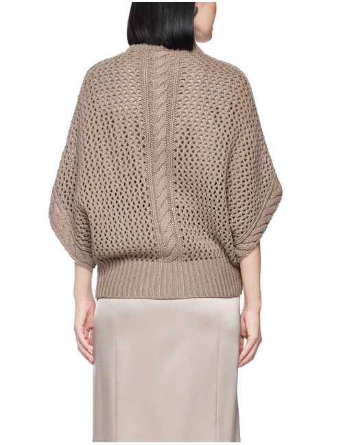Marccain 3/4 mouw gilet bruin