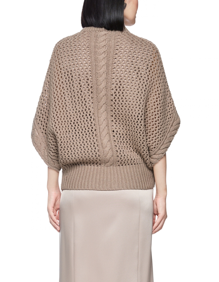 Marccain 3/4 mouw gilet bruin