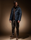 Bartolo gewatteerde jas met capuchon navy