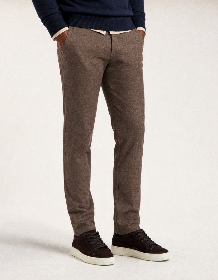 Chino Wool Look met stretch