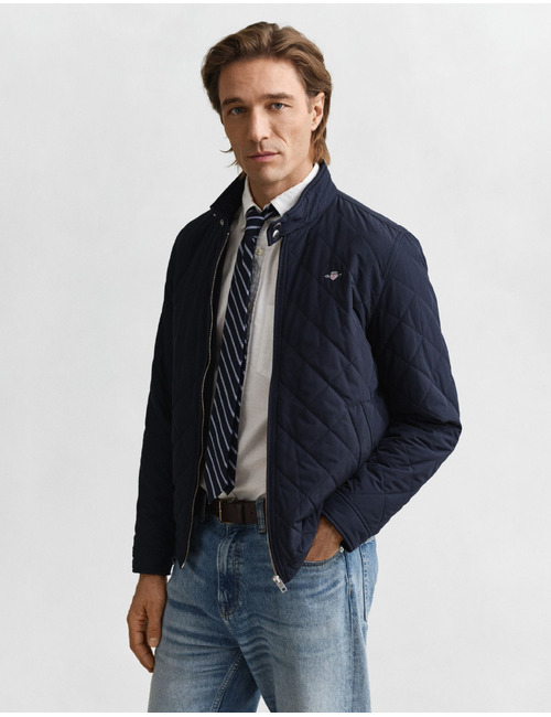 Gewatteerde Windcheater met DWR evening blue
