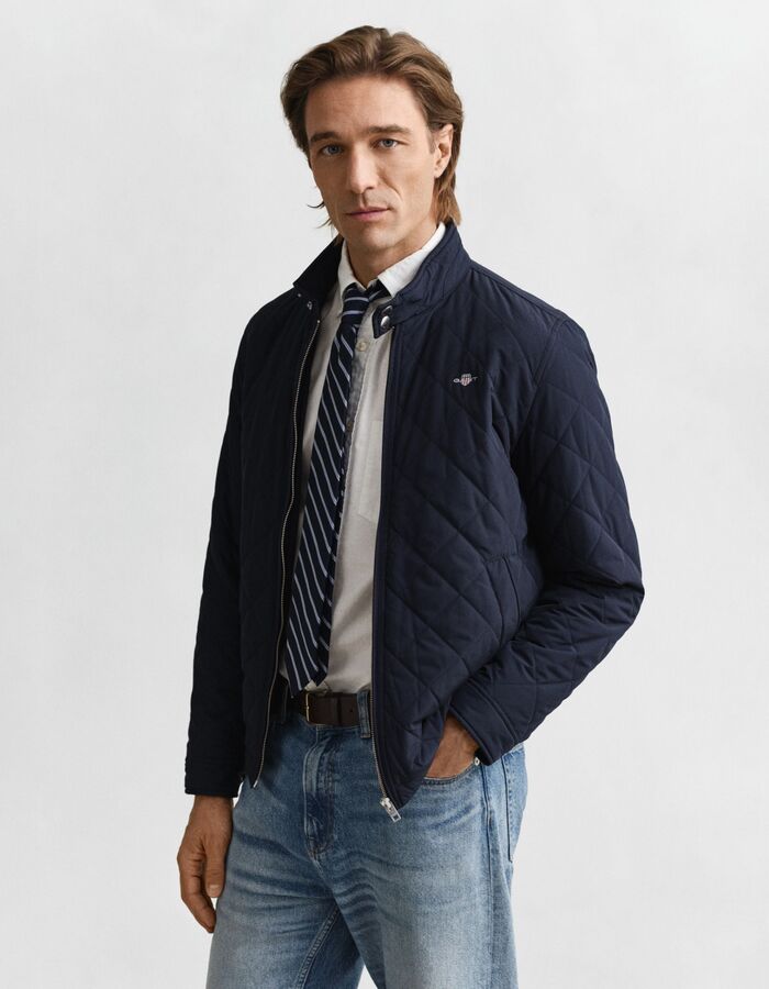 Gewatteerde Windcheater met DWR evening blue