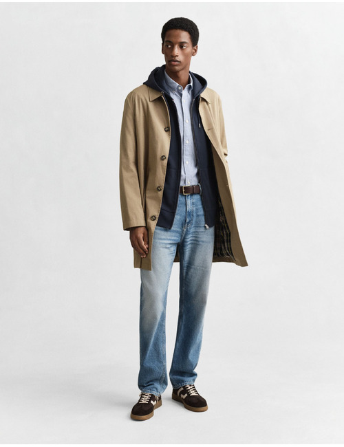 Shield hoodie met ritssluiting evening blue