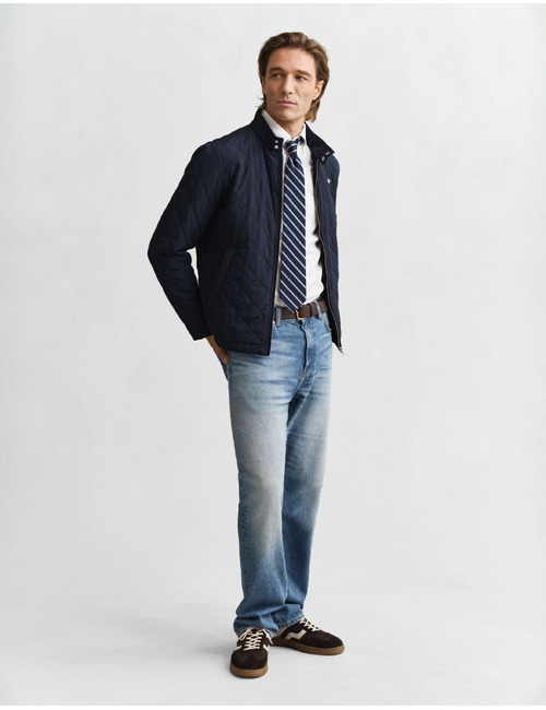 Gewatteerde Windcheater met DWR evening blue
