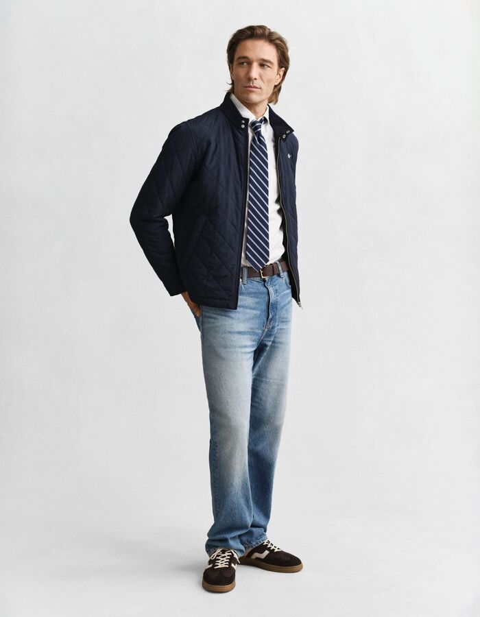 Gewatteerde Windcheater met DWR evening blue