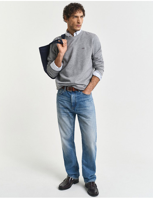 Sweatshirt Shield à col rond grey melange