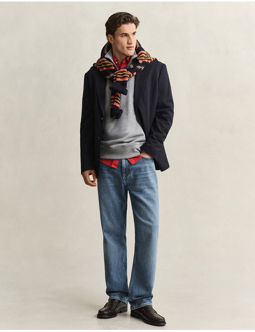 Sweatshirt Shield avec demi-zip grey melange