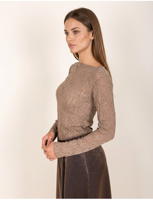 Due Amanti t-shirt taupe