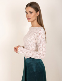 Giselle - t-shirt en dentelle écru