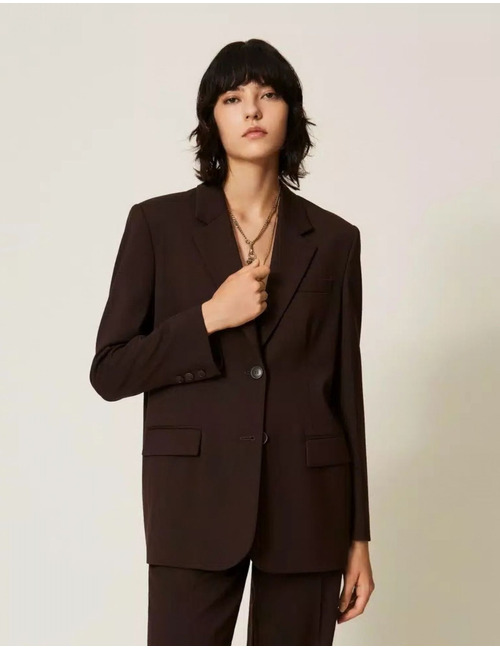 Twinset blazer bruin