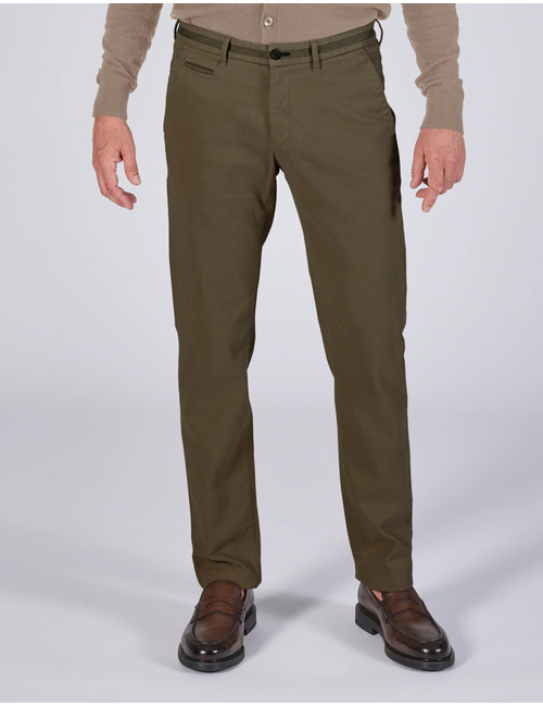 SIDNEY-PF Slim fit broek olijfgroen
