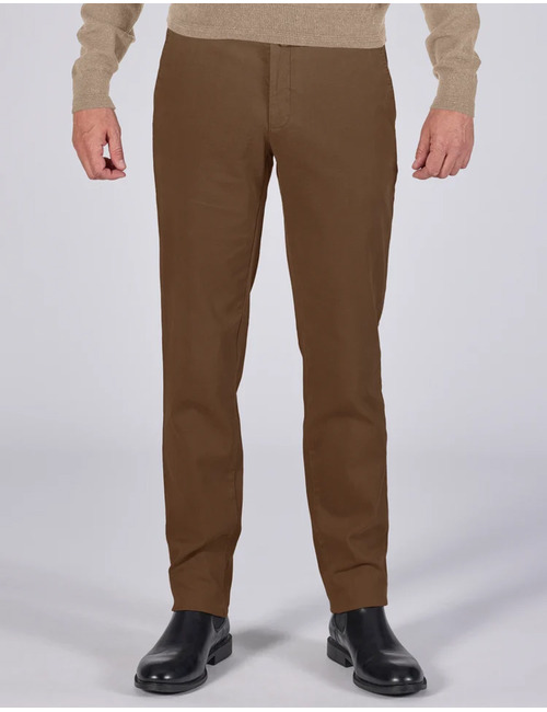 MAGNUS-A regular fit broek saddle brown